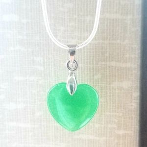 Jade Heart Pendant Necklace
